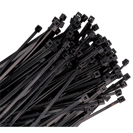 Black Nylon Wire Tie,50 Lb Tensile 100/Pk,11